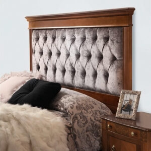 Изголовье кровати Panamar 811M.180 nogal F-4, цвет орех, ткань серая