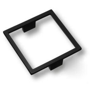 Ручка мебельная , квадрат, матовый чёрный, 96 мм