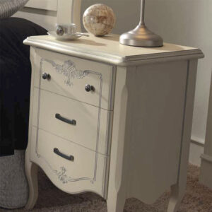 Тумба прикроватная Epoca, цвет слоновая кость с серебром, Испания