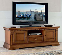 Тумба под ТВ Prama 71CI02 из классической коллекции Palazzo Ducale (вишня/ciliegio) от итальянского производителя