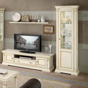 Витрина однодверная Prama Palazzo Ducale 71BO11 белый с золотом