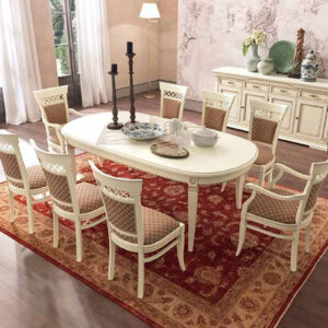 Стол Palazzo Ducale 71BO55 белый с золотом, 180 см., 260 см., Италия