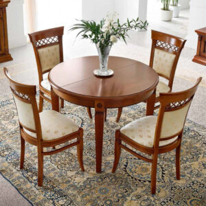 Стол круглый раздвижной Palazzo Ducale 71CI54 вишня, 110+38 см., Италия