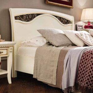 Кровать Prama Palazzo Ducale 71BO54LT, без изножья, цвет слоновая кость с золотом