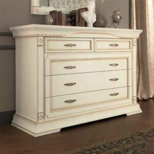 Комод с ящиками Prama Palazzo Ducale 71BO01CO слоновая кость с золотой патиной, 130 см., Италия