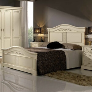 Кровать Ronda двуспальная c изножьем, 180x200 см., Испания, цвет слоновая кость